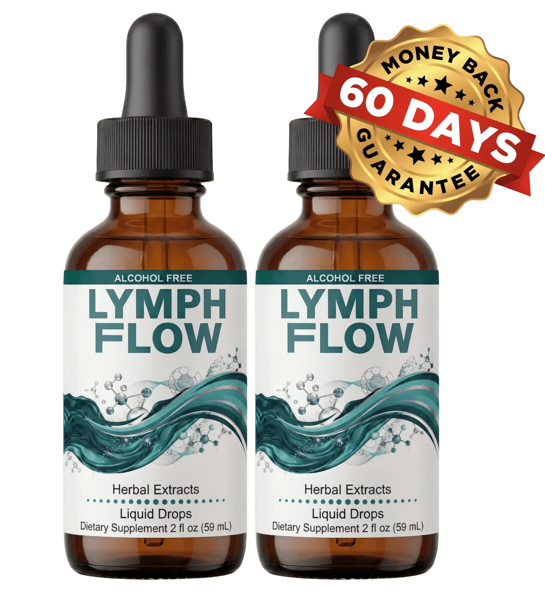 Lymph Flow bottle — sublingual liquid lymphatic drainage supplement with 6 botanicals
